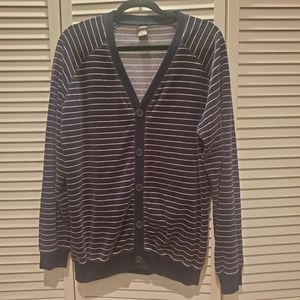 Cheap Monday Blue/White Striped Cardigan